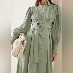 Aje linen silk dress